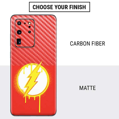 DC Comics The Flash Emblem Drip Galaxy S20 Ultra 5G Skin